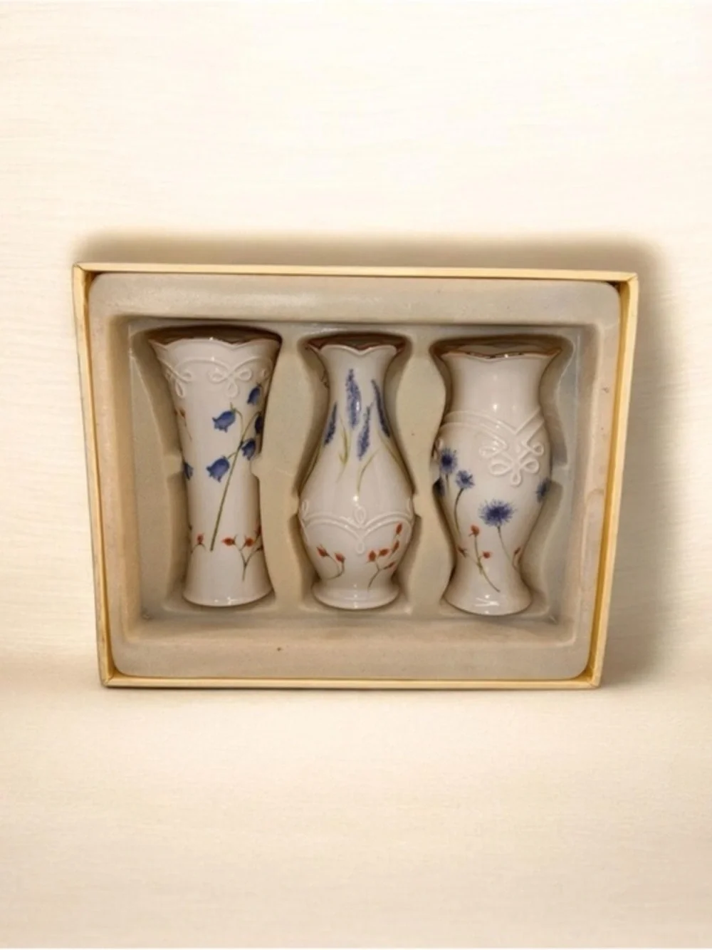 Three Lenox Bud Vases, Still New In Box, Set of Three Porcelain Bud Vases.